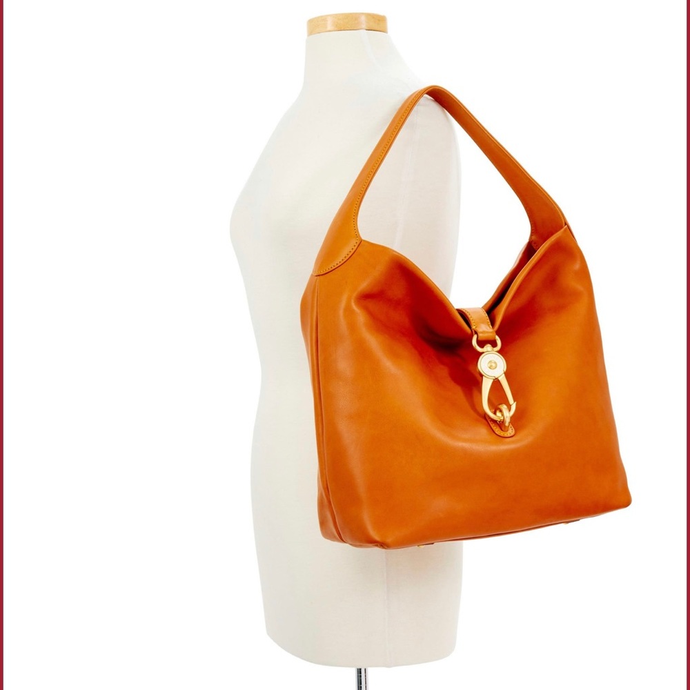 Dooney & Bourke Florentine Logo Lock Shoulder Bag - Natural - Picture 4 of 6